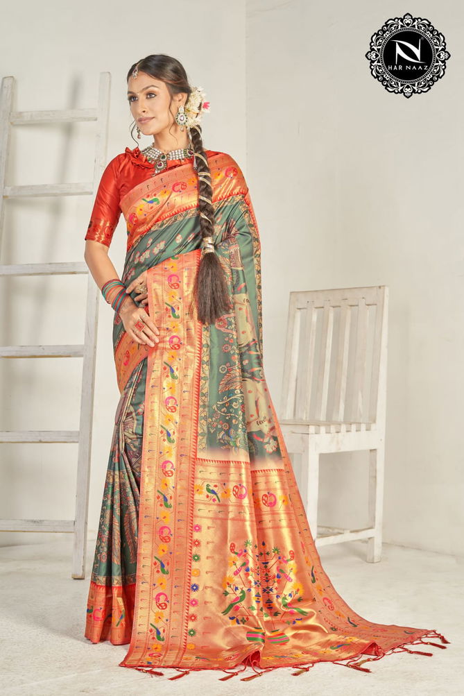 Har Naaz Rajwadi Silk Wedding Sarees Catalog
